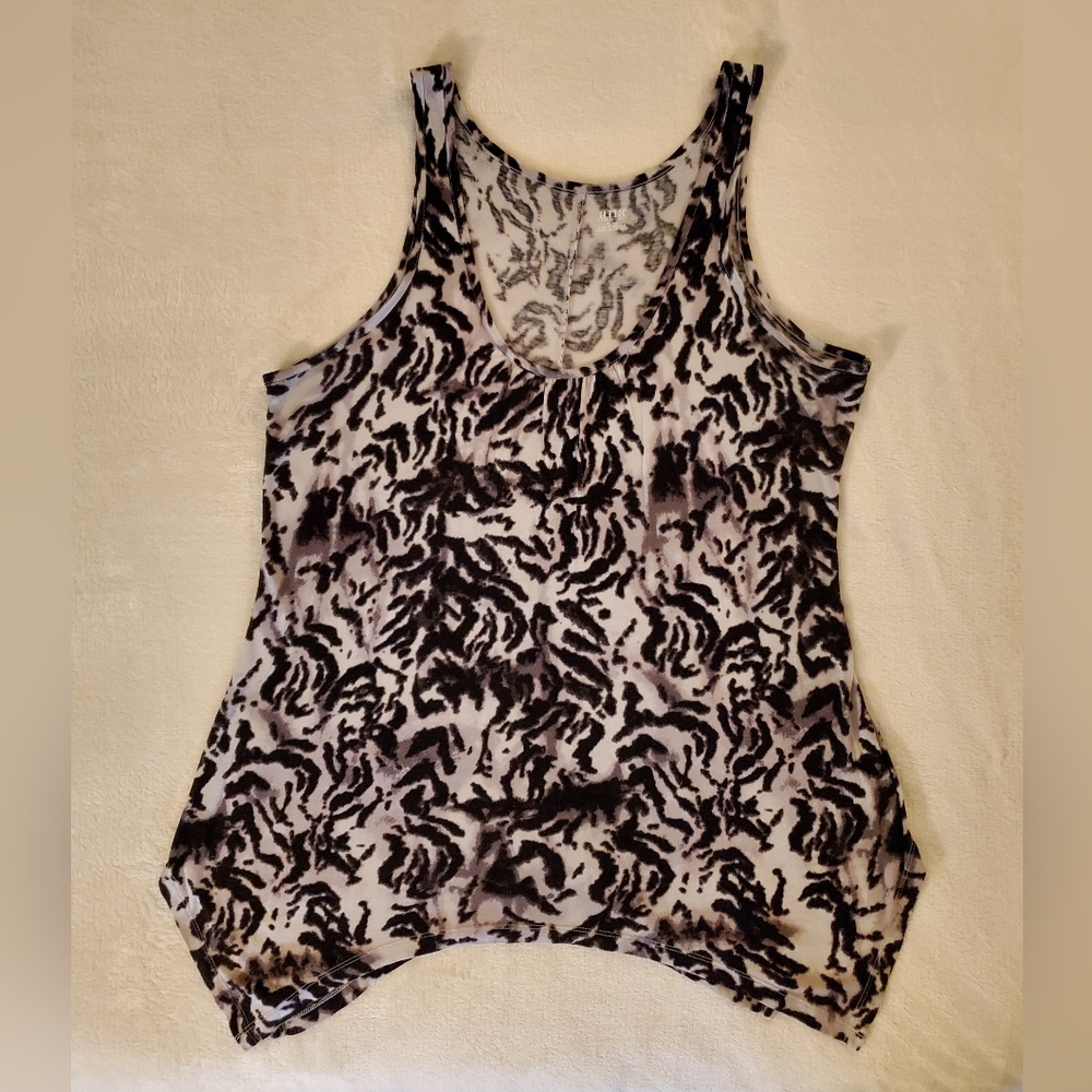 a.n.a Animal Print Neck Tank size XL